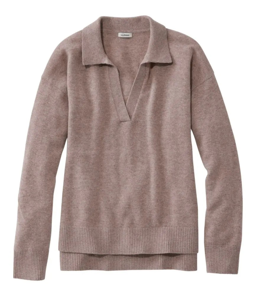 Women's Classic Cashmere Sweater, Relaxed Polo