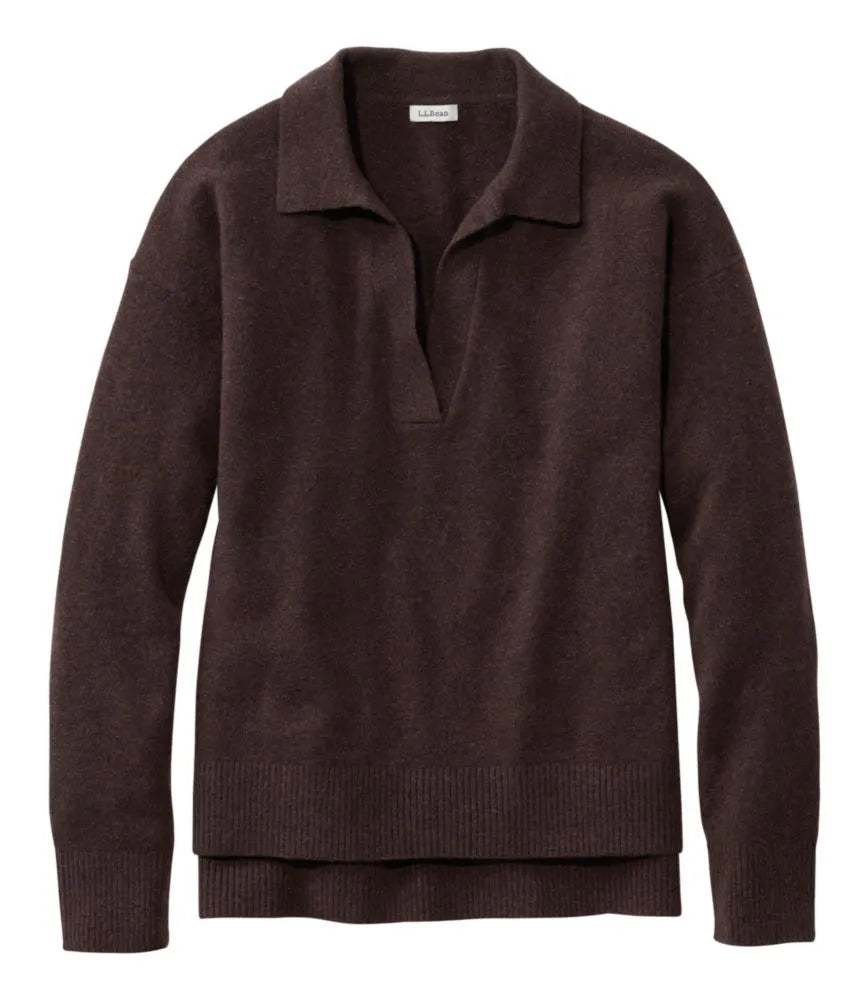 Women's Classic Cashmere Sweater, Relaxed Polo