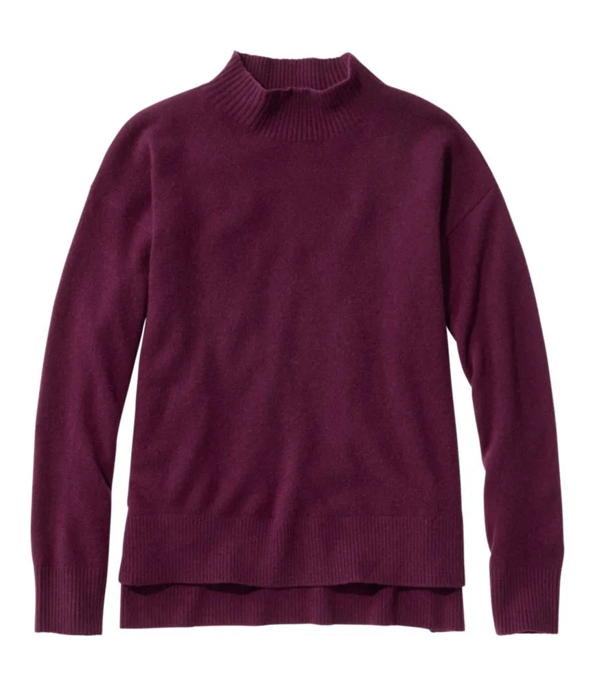 Women's Classic Cashmere Sweater, Relaxed Mockneck