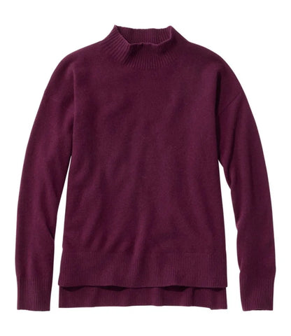 Women's Classic Cashmere Sweater, Relaxed Mockneck