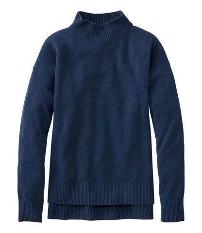 Women's Classic Cashmere Sweater, Relaxed Mockneck
