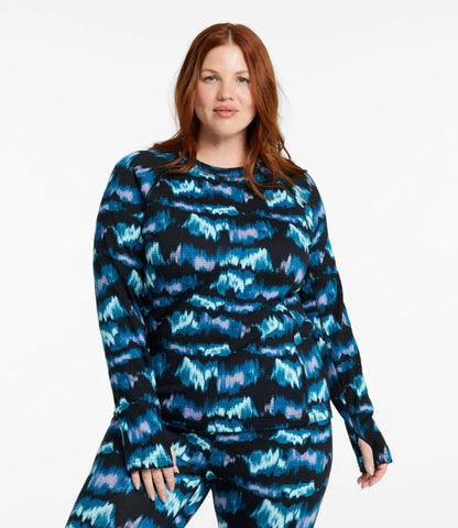 Women's L.L.Bean Heavyweight Base Layer Crew Top, Print