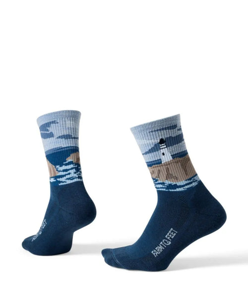 Adults' Farm to Feet Cape Headlight Lighthouse Light Cushion 3/4 Crew Socks