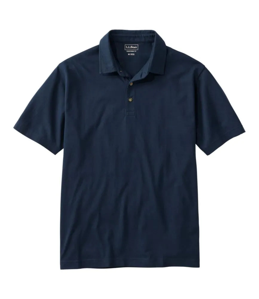 Men's Carefree Unshrinkable Polo, Short-Sleeve, Without Pocket