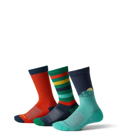 Kids' Camden Trail Socks, 3-Pack
