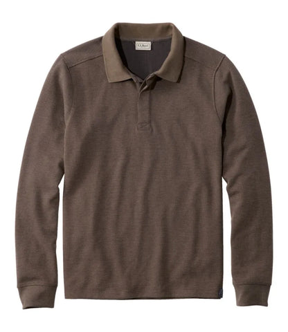 Men's Mountainside Micro Waffle Polo, Long-Sleeve
