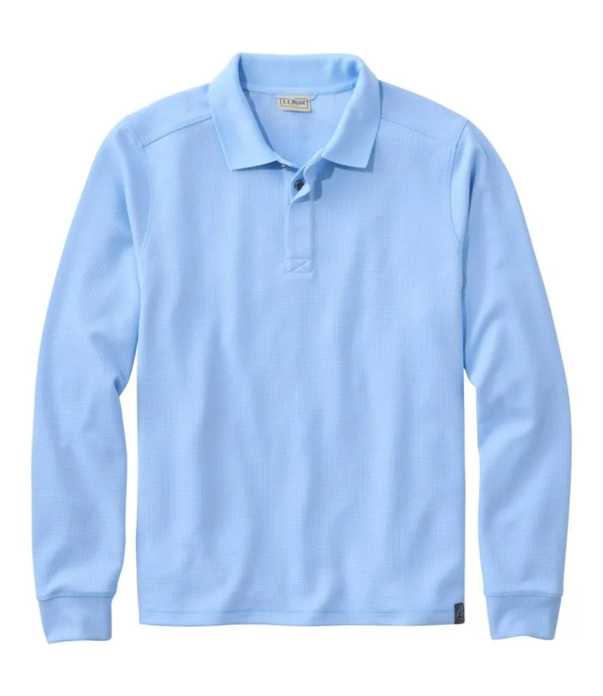 Men's Mountainside Micro Waffle Polo, Long-Sleeve