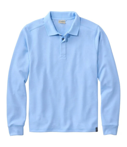 Men's Mountainside Micro Waffle Polo, Long-Sleeve