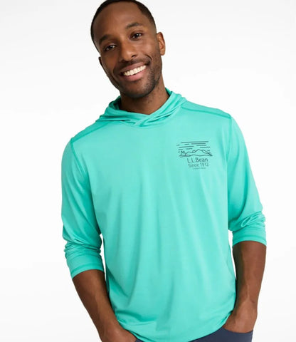 Men's Bold Coast Lifestyle Tee, Long-Sleeve Hooded Graphic