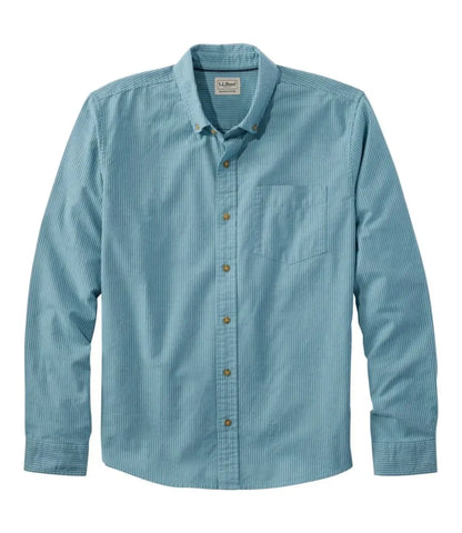 Men's Sunwashed Oxford Shirt, Slightly Fitted Untucked Fit, Stripe