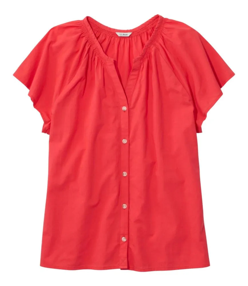 Women's Whisperweight Poplin Shirt, Short-Sleeve