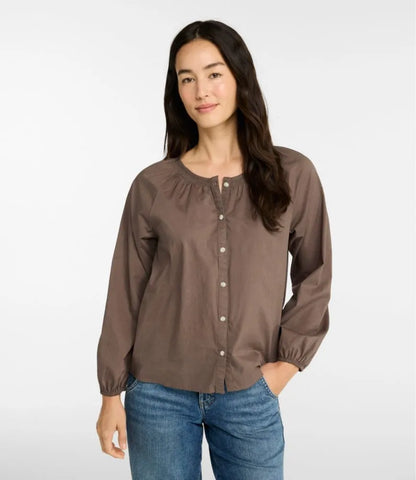 Women's Whisperweight Poplin Shirt, Long-Sleeve