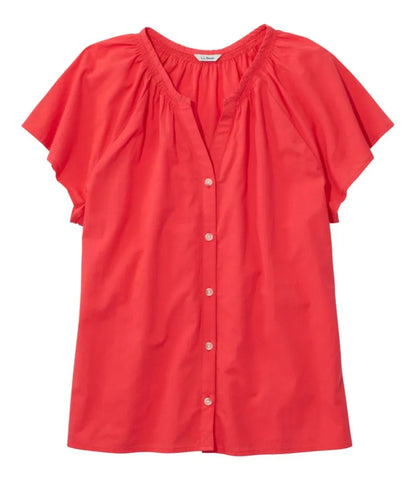 Women's Whisperweight Poplin Shirt, Short-Sleeve