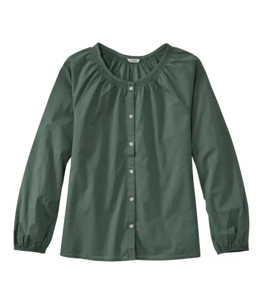 Women's Whisperweight Poplin Shirt, Long-Sleeve