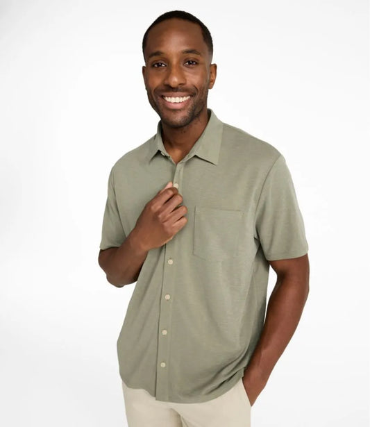 Men's Sunwashed Ultrasoft Button-Front Shirt, Short-Sleeve