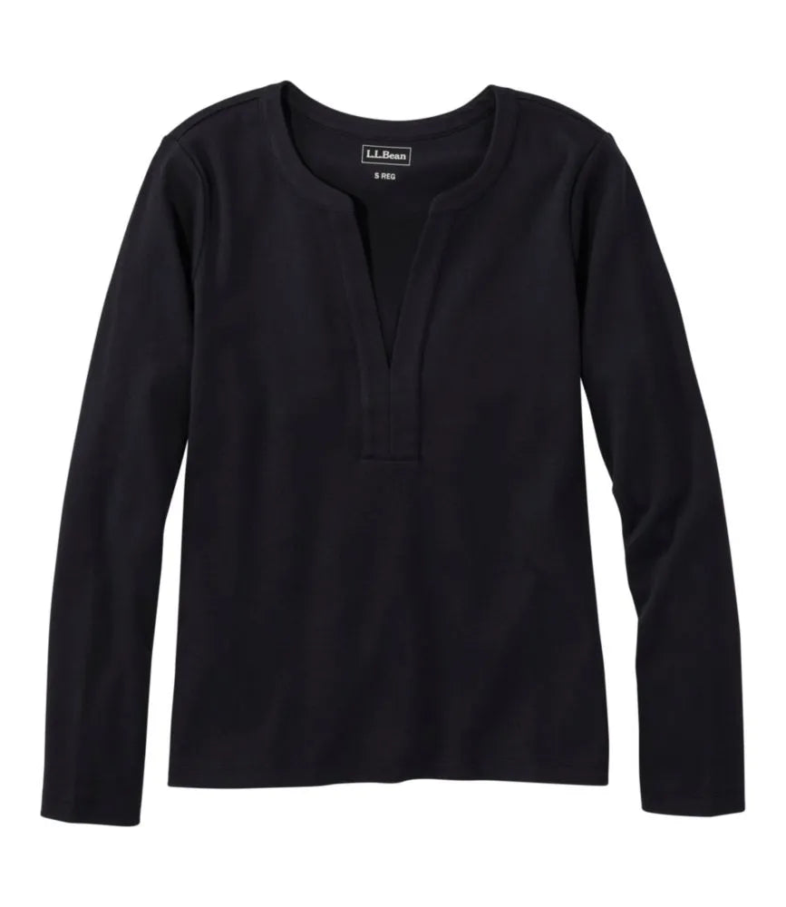 Women's L.L.Bean Tee, Long-Sleeve Splitneck