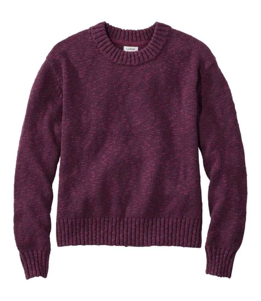 Women's Cotton Ragg Sweater, Relaxed Crewneck