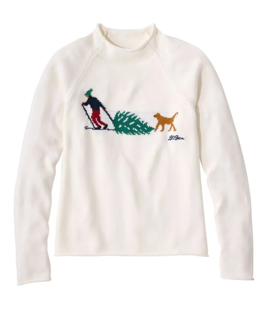 Women's The Original Double L® Sweater, Novelty Rollneck