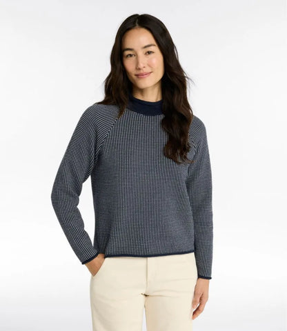 Women's The Original Double L® Sweater, Rollneck Bird's-Eye