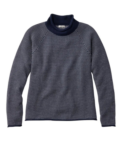 Women's The Original Double L® Sweater, Rollneck Bird's-Eye