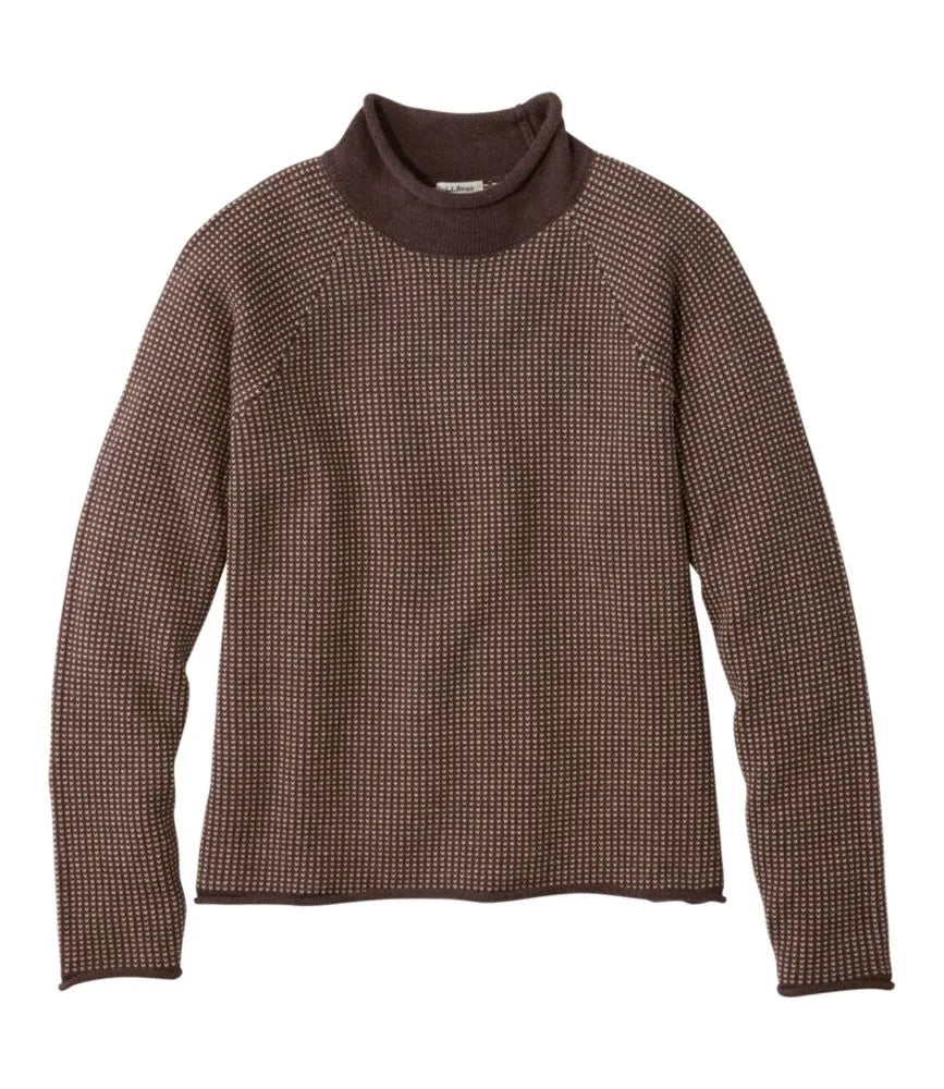 Women's The Original Double L® Sweater, Rollneck Bird's-Eye