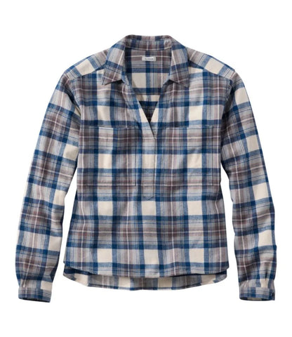 Women's Scotch Plaid Shirt Y-Neck