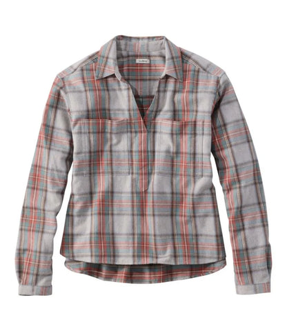 Women's Scotch Plaid Shirt Y-Neck