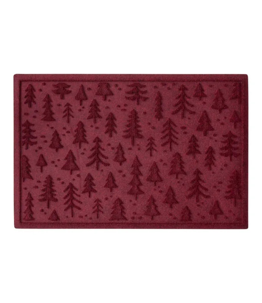 Everyspace Recycled Waterhog Doormat, Holiday Trees