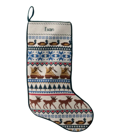 Needlepoint Fair Isle Stocking