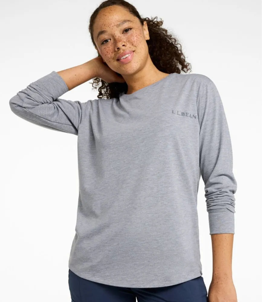 Women's Mountainside Crewneck Tee, Long-Sleeve Graphic