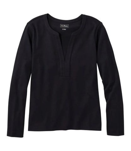 Women's L.L.Bean Tee, Long-Sleeve Splitneck