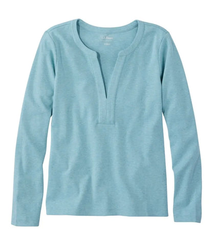 Women's L.L.Bean Tee, Long-Sleeve Splitneck