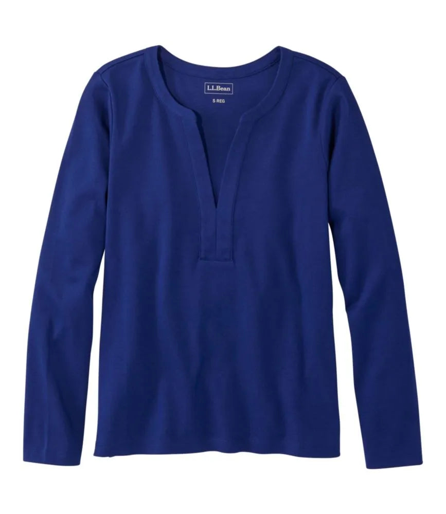 Women's L.L.Bean Tee, Long-Sleeve Splitneck