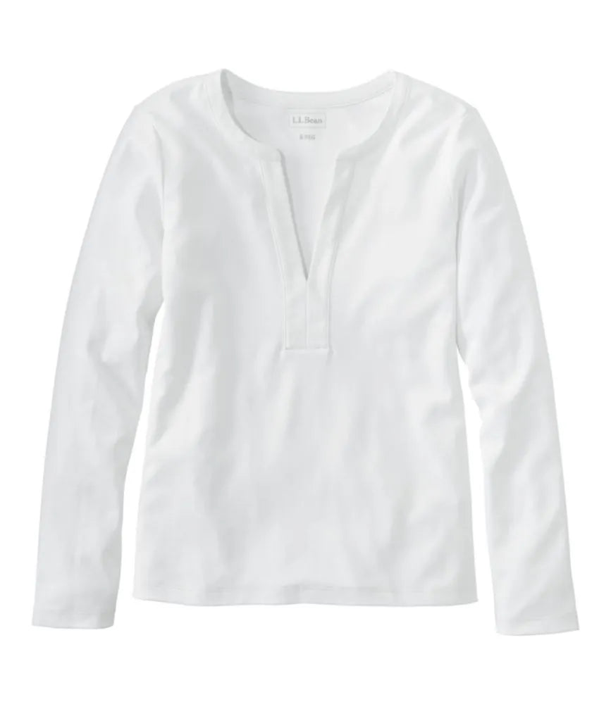 Women's L.L.Bean Tee, Long-Sleeve Splitneck