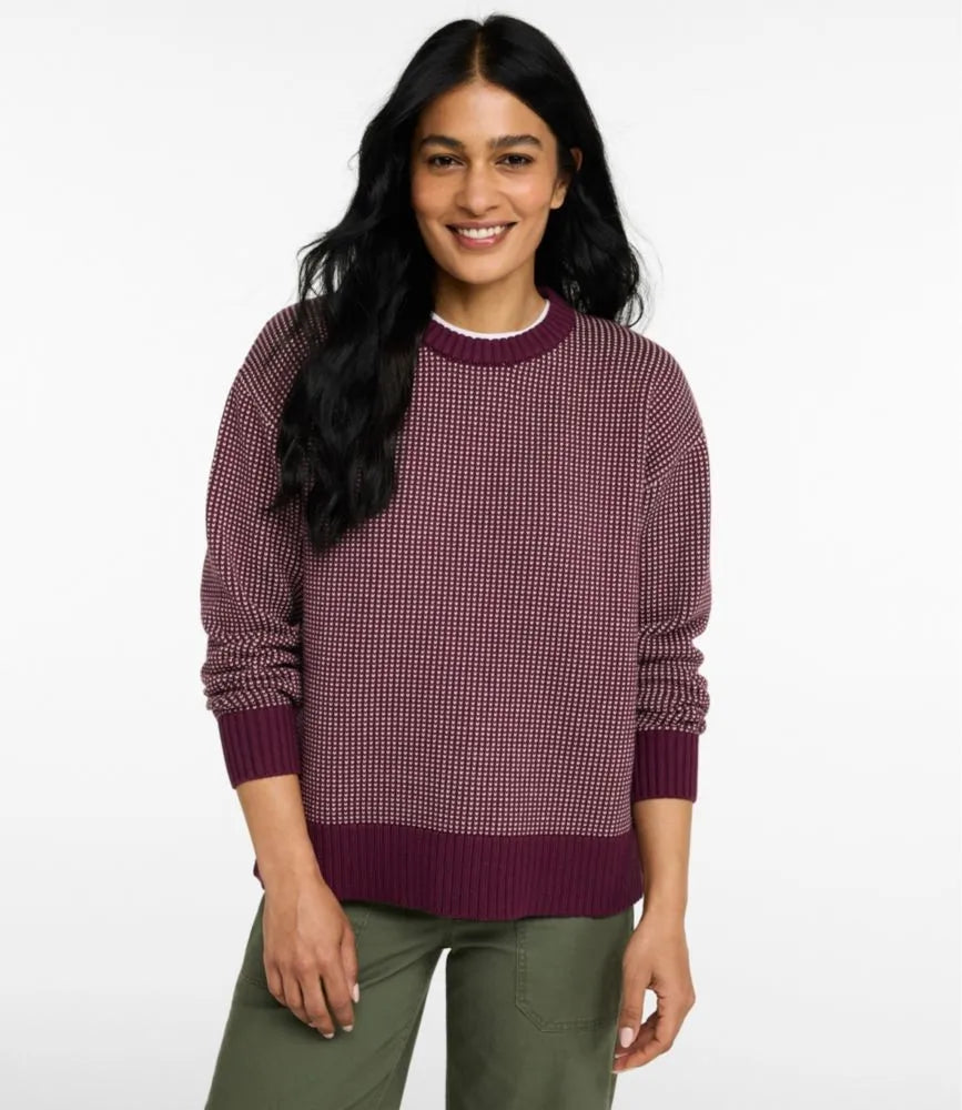 Women's The Original Double L® Sweater, Crewneck Bird's-Eye