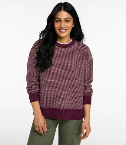 Women's The Original Double L® Sweater, Crewneck Bird's-Eye