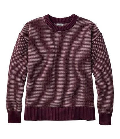 Women's The Original Double L® Sweater, Crewneck Bird's-Eye