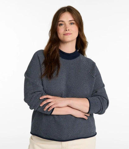 Women's The Original Double L® Sweater, Rollneck Bird's-Eye