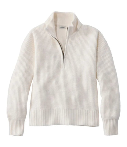 Women's Supersoft Waffle Sweater, Quarter-Zip