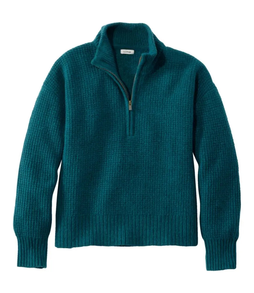 Women's Supersoft Waffle Sweater, Quarter-Zip