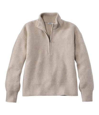 Women's Supersoft Waffle Sweater, Quarter-Zip