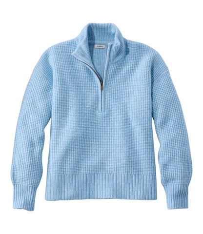 Women's Supersoft Waffle Sweater, Quarter-Zip