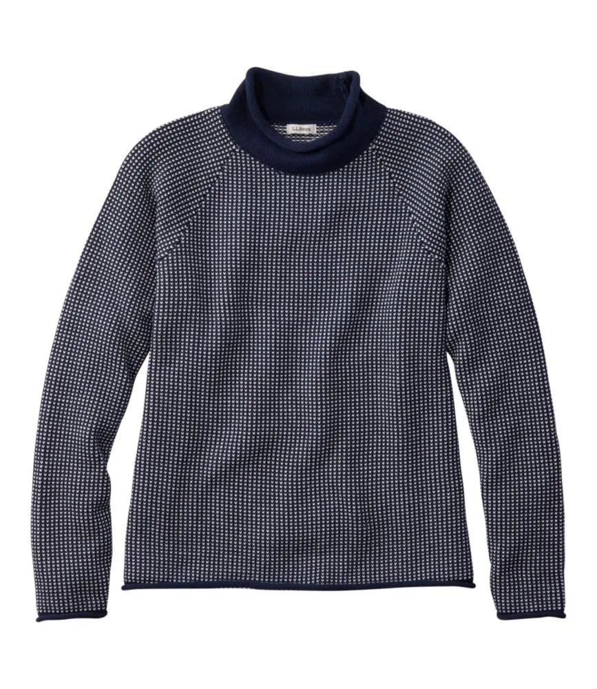 Women's The Original Double L® Sweater, Rollneck Bird's-Eye