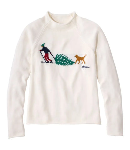 Women's The Original Double L® Sweater, Novelty Rollneck