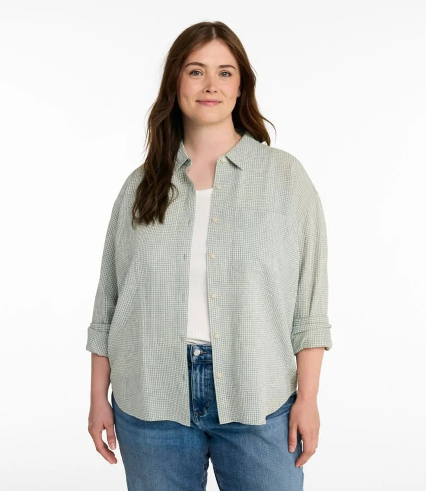 Women's Sunwashed Textured Big Shirt