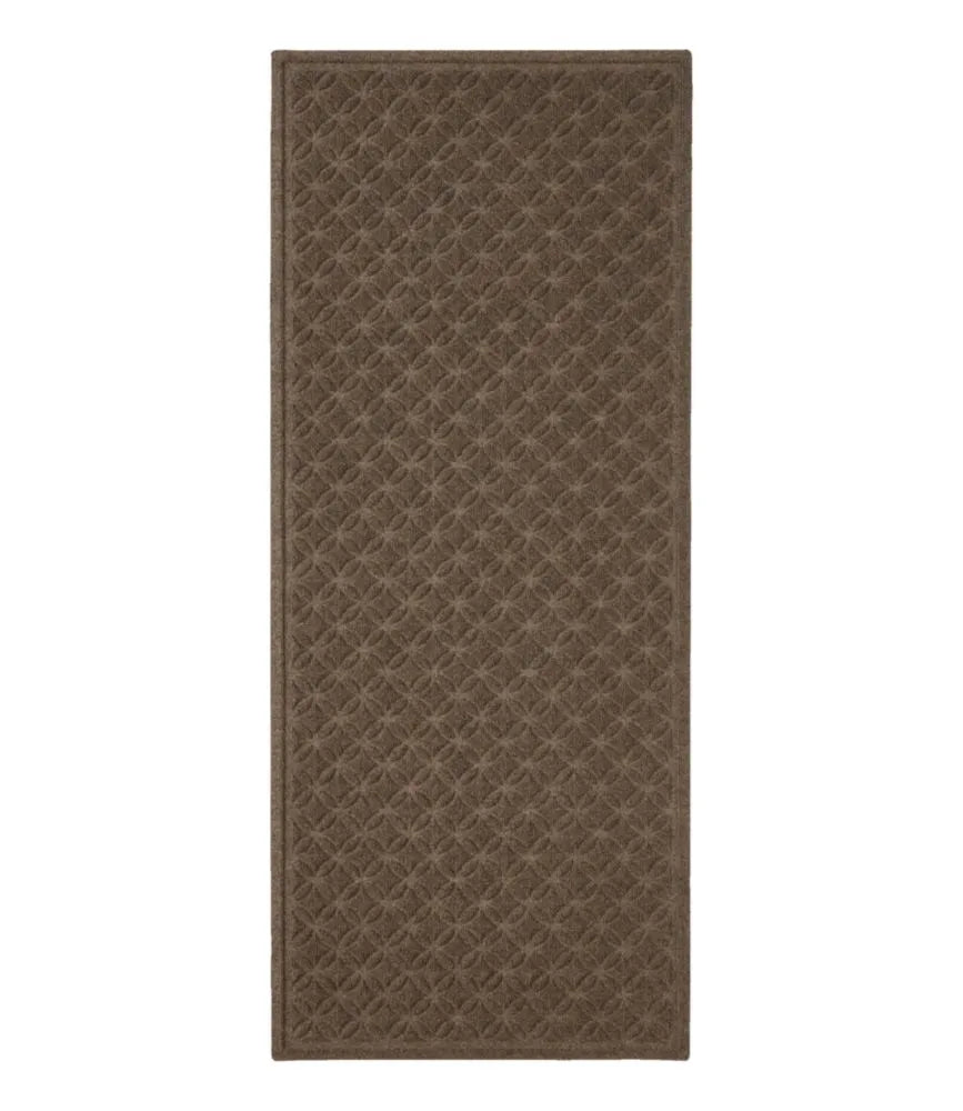 Heavyweight Recycled Waterhog Mat Runner, Geometric Rings