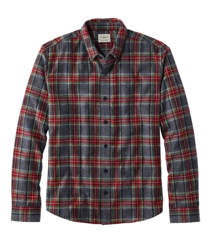 Men's Scotch Plaid Flannel Shirt, Slightly Fitted Untucked Fit