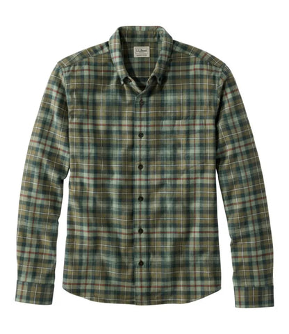 Men's Scotch Plaid Flannel Shirt, Slightly Fitted Untucked Fit