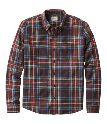 Men's Scotch Plaid Flannel Shirt, Slightly Fitted Untucked Fit