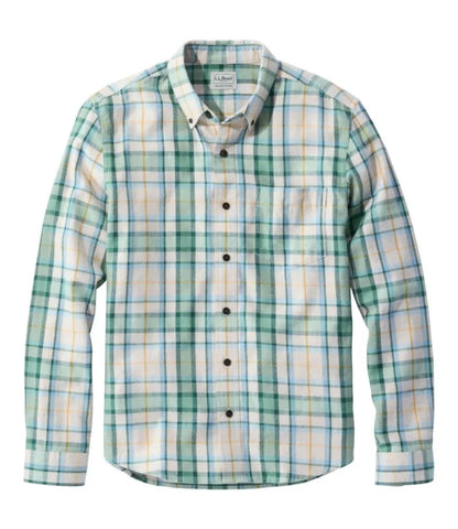 Men's Scotch Plaid Flannel Shirt, Slightly Fitted Untucked Fit